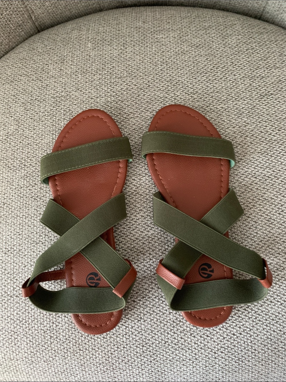 Women's Olive Green Strappy Sandals